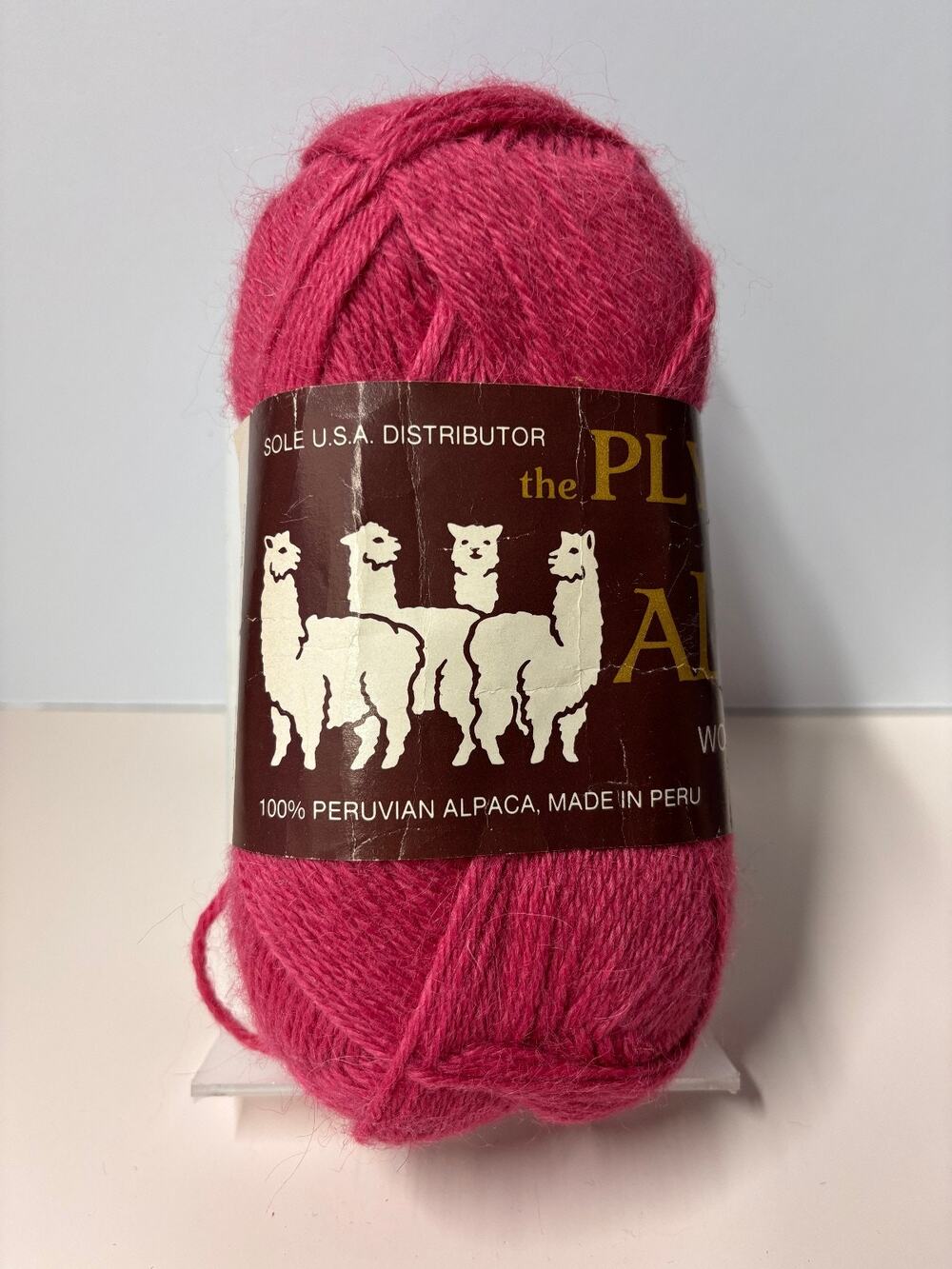 Alpaca Yarn 100g Plymouth Indiecita Worsted 4-Ply 100% Peruvian Hot Pink Color 7